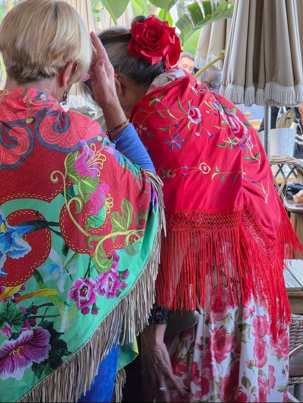Traditional embroidered shawls