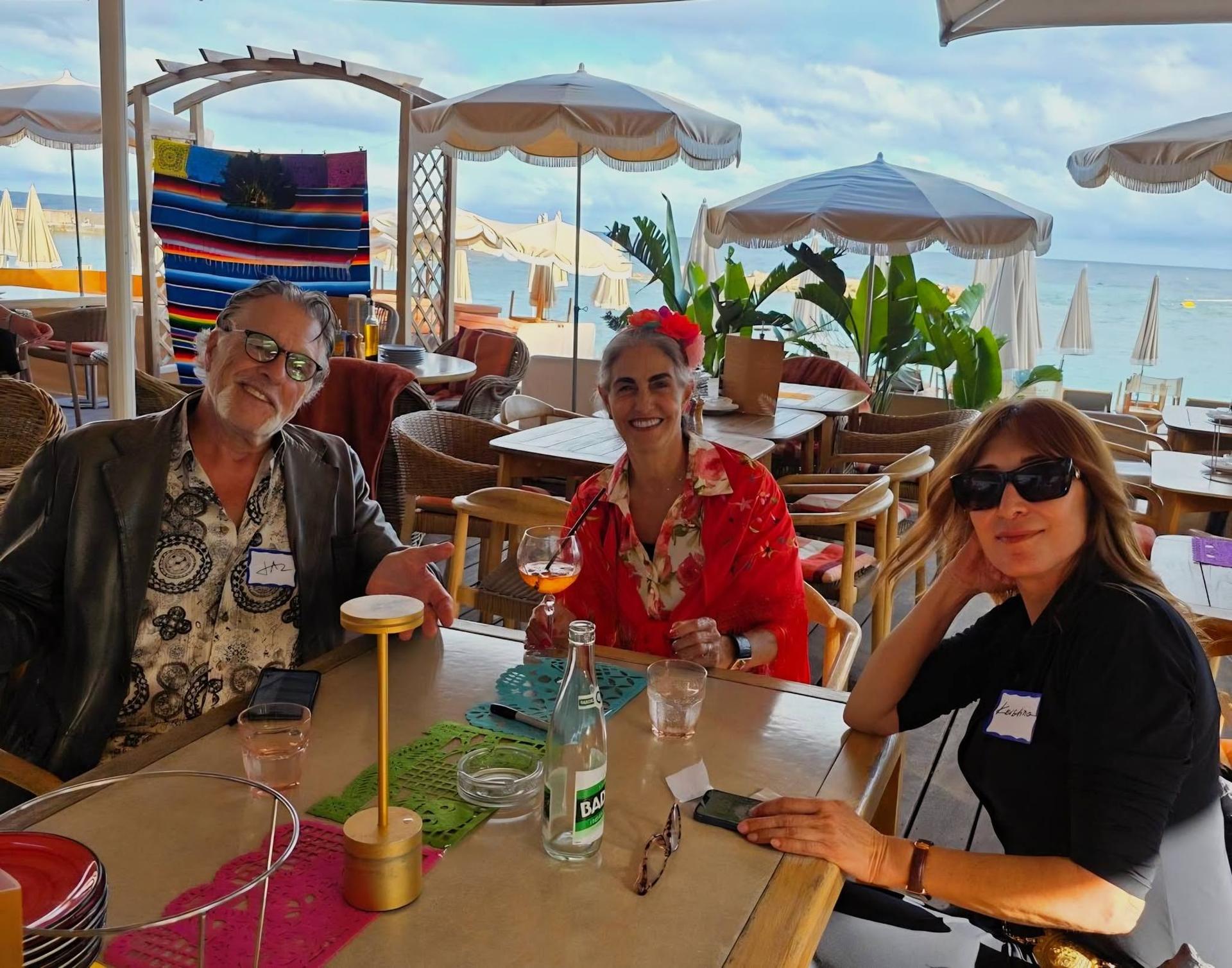 Members enjoying the Mediterranean sunshine